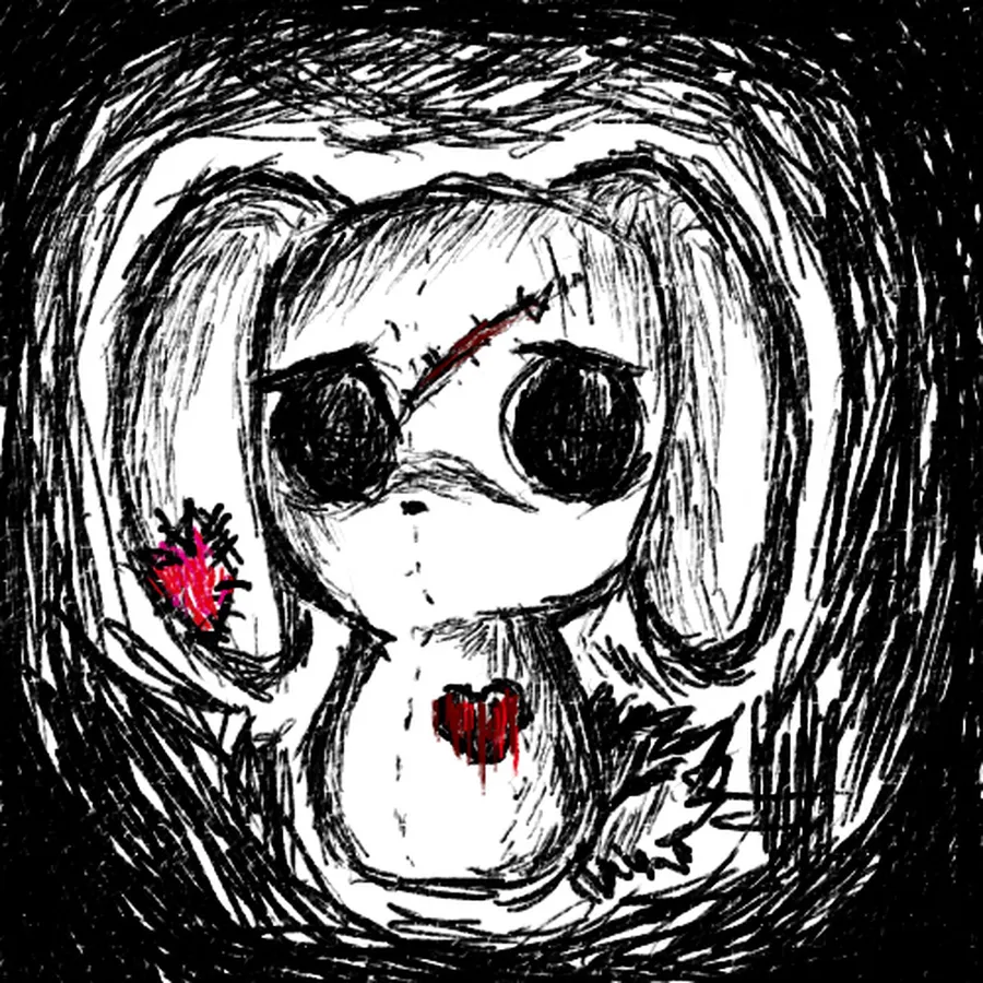 Alt mascot avatar with grumpy bunny and piercing for quirky emo profile picture ideas