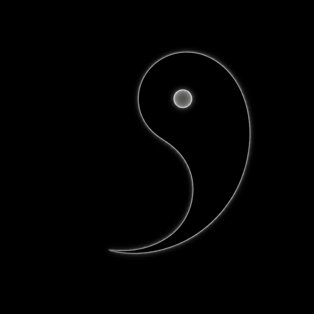 Matching black pfp silhouette icon, half of a yin-yang duo set for a dark aesthetic Discord and TikTok couple avatar