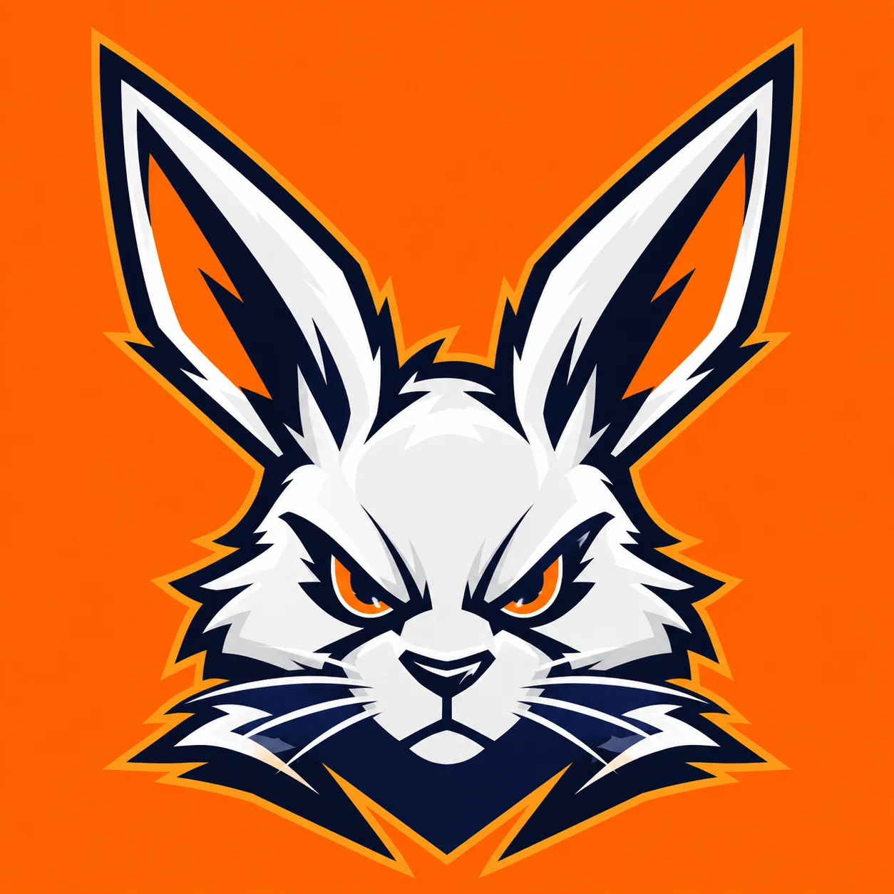 Gaming mascot style bunny pfp with esports logo look for competitive Discord profile pictures