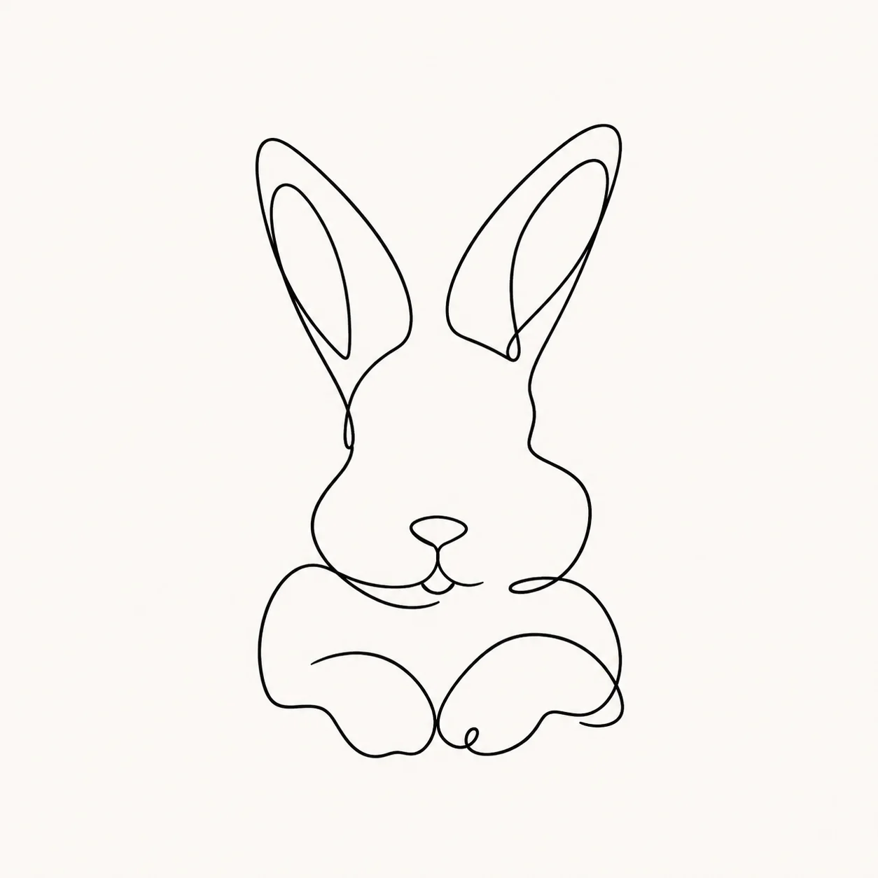 Minimalist line art bunny pfp with clean design for Instagram aesthetic profile pictures