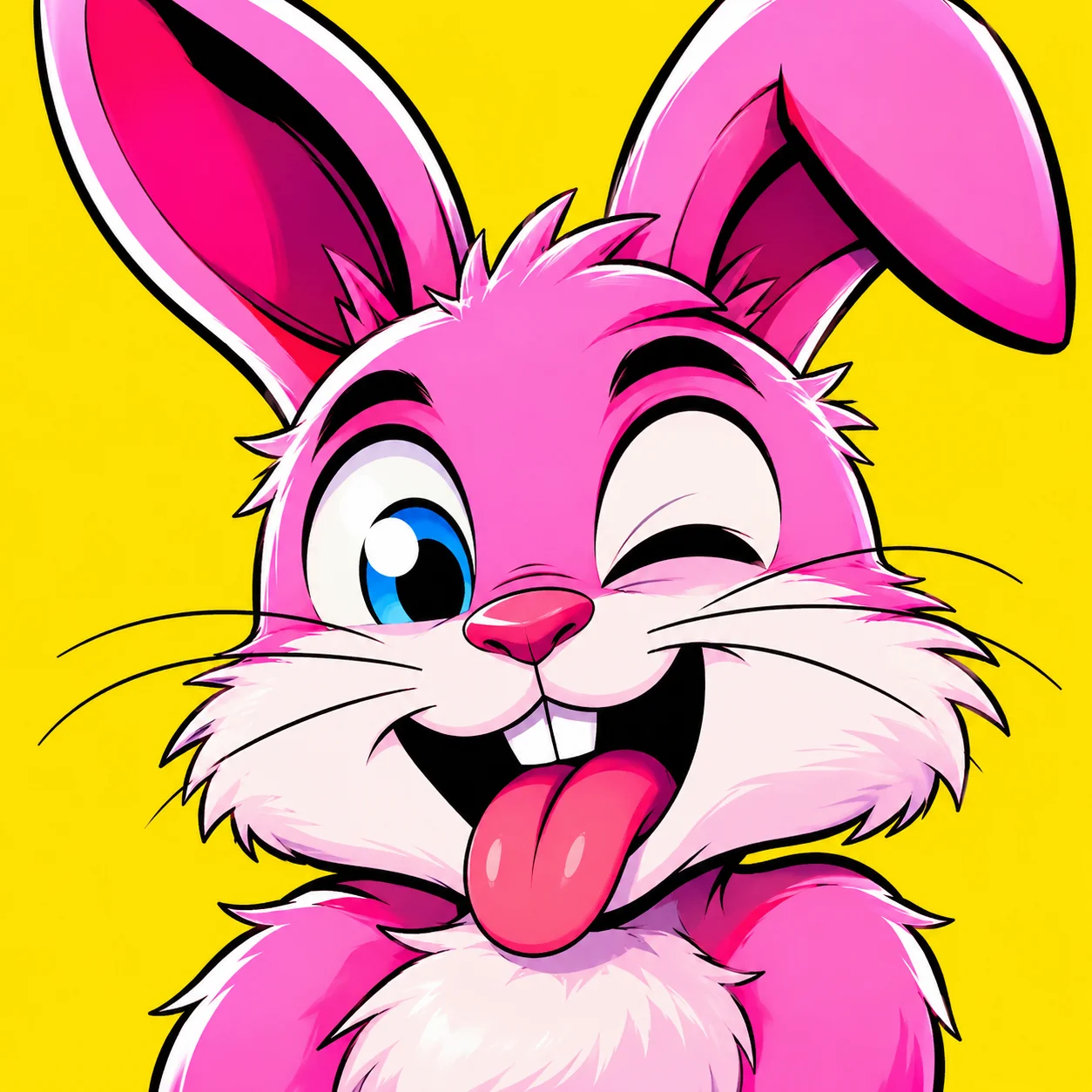 Animated gif style bunny pfp with playful expression for fun TikTok profile pictures