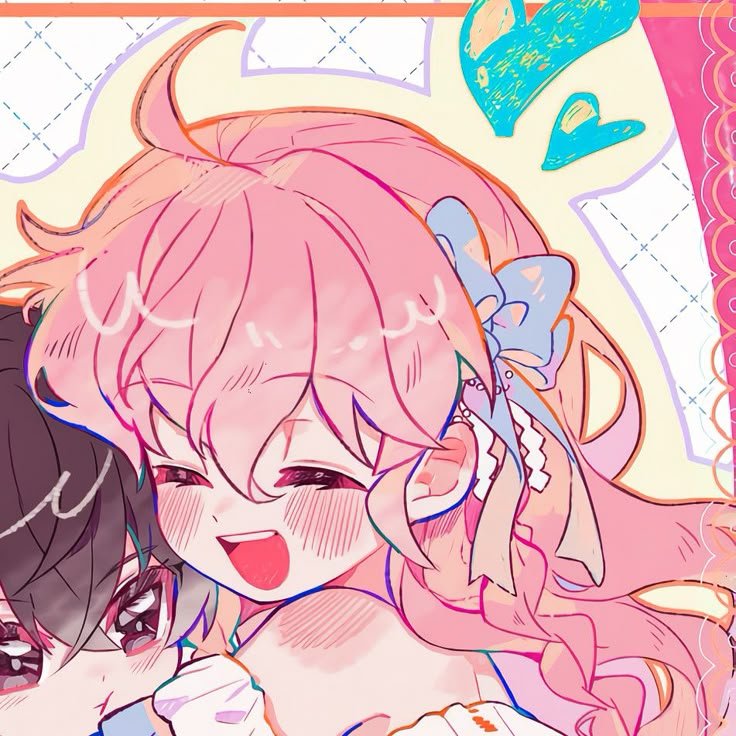 Anime coquette pfp with blush, lace details, and soft lighting for cute Discord profile icons