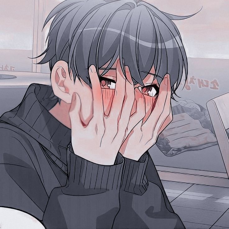Gloomy coquette boy pfp with grey ribbon aura for moody Discord and TikTok profile pictures