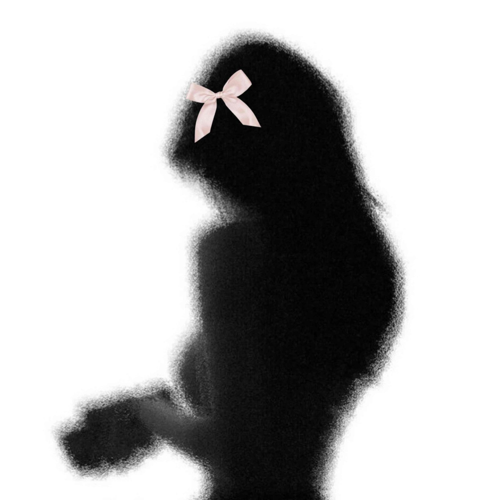 Dark coquette pfp with black bow and soft shadows for moody Discord and Instagram profiles