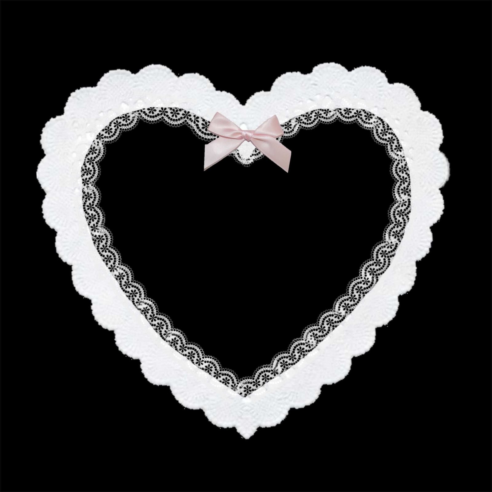 Lace bow coquette pfp with mini heart detail for cute TikTok and Pinterest profile icons