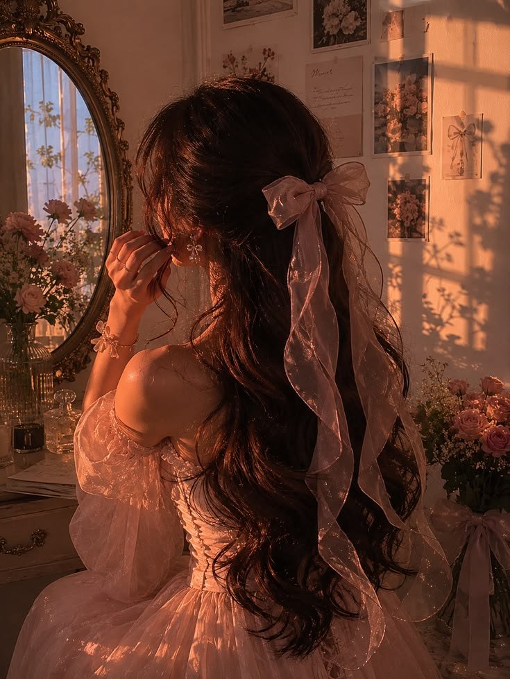 Romantic lace coquette pfp with soft focus styling for aesthetic Instagram profile pictures