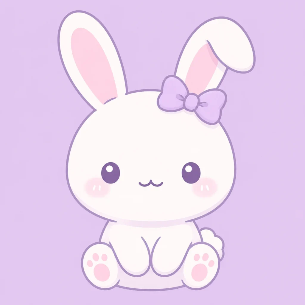 Cute kawaii matching pfp with bunny duo and pastel tones for best friend profiles