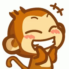 Cute monkey avatar with soft blush cheeks and cozy expression for charming Discord and Instagram use