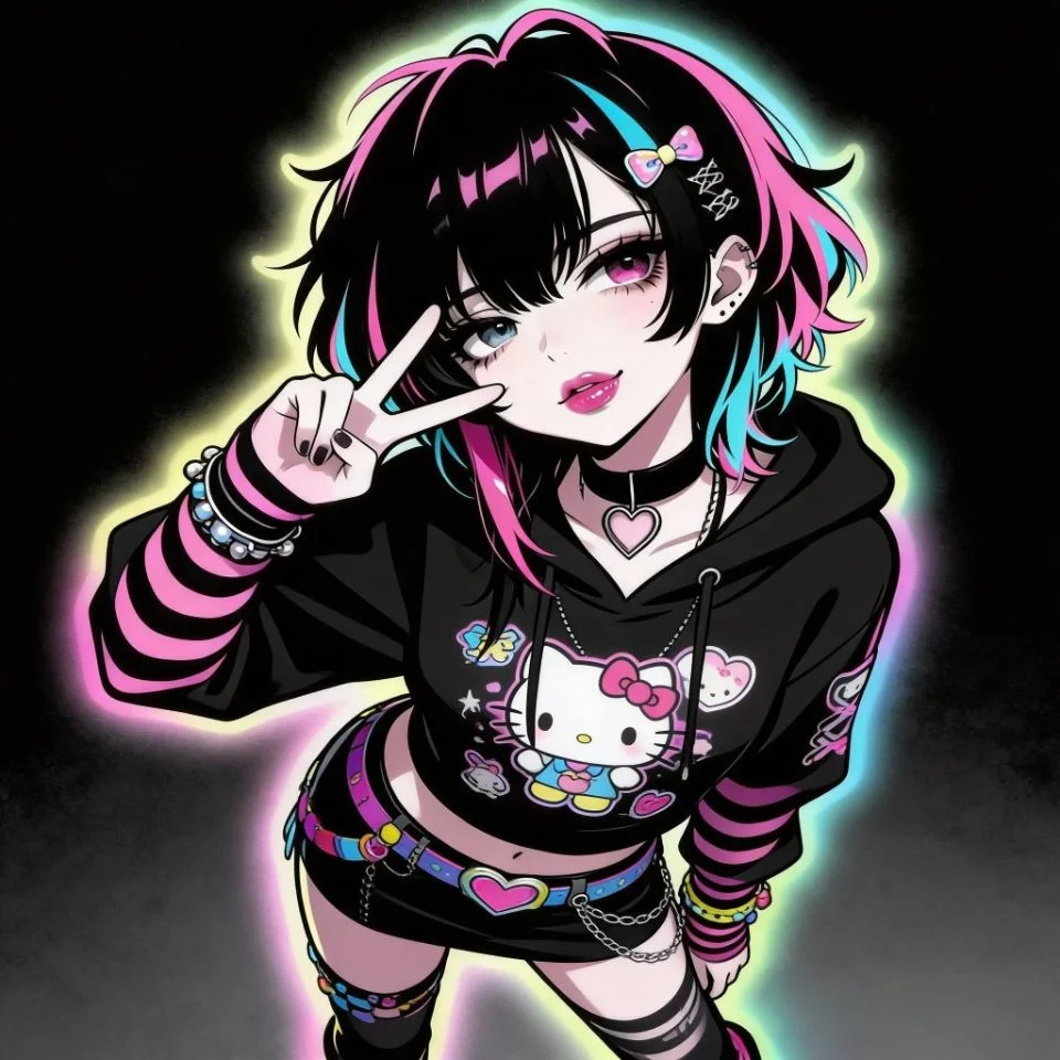 Dark cute emo pfp with cartoon bat mascot for aesthetic gaming and social profiles