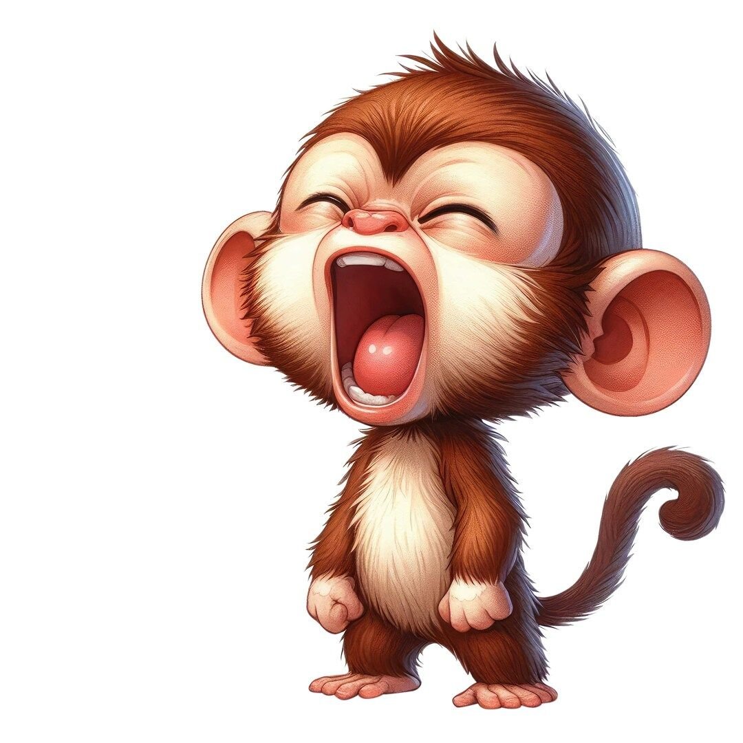 Funny monkey profile picture with wide grin and bright eyes for cheerful gaming and social avatars