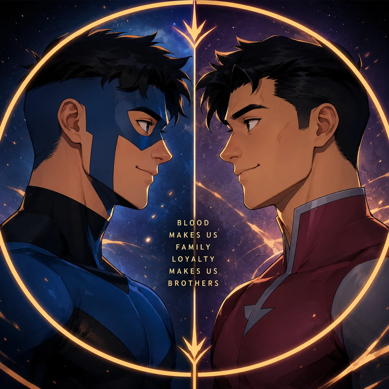 Mark and Eve matching invincible pfp for couples with coordinated superhero design for Discord pairs