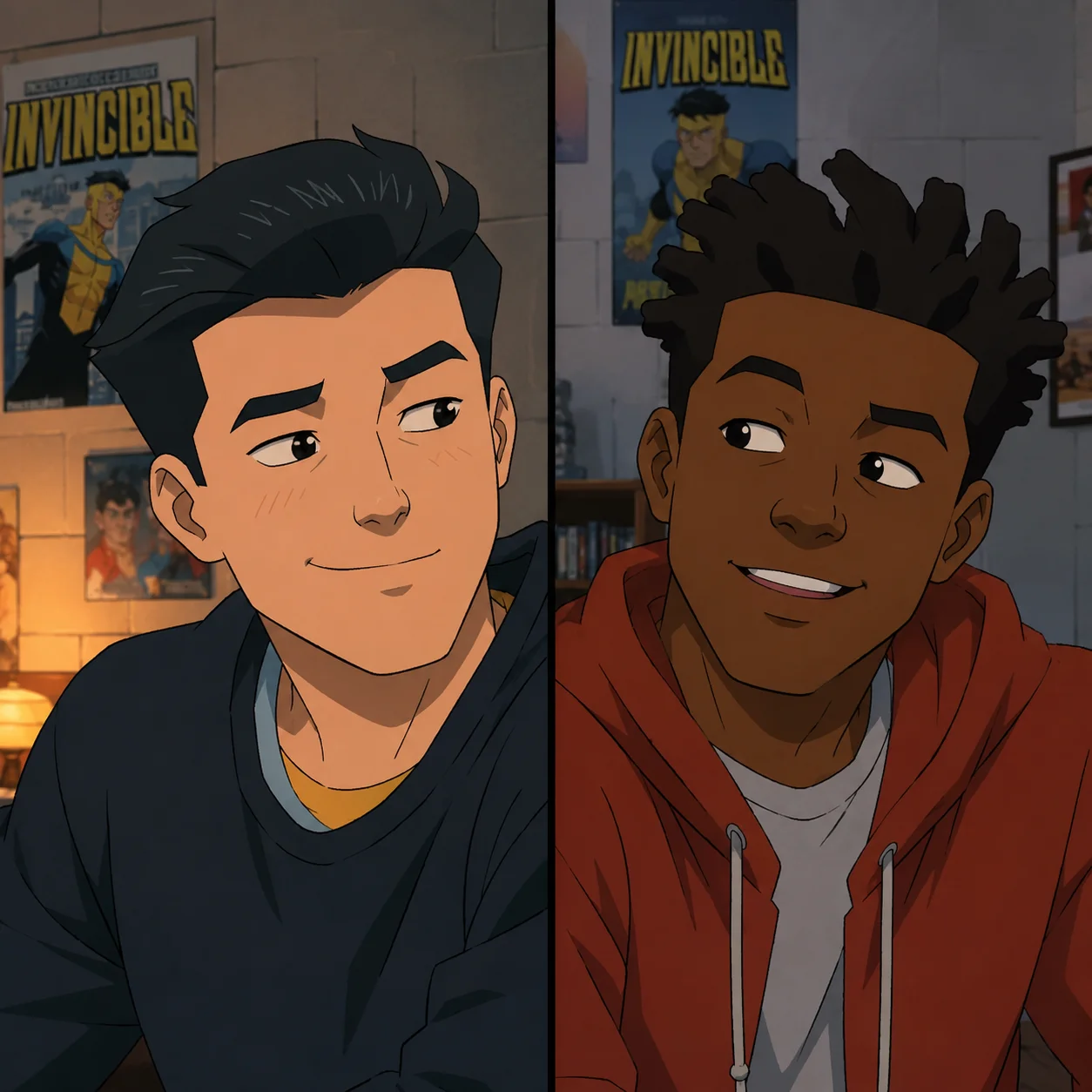 Mark and William best friend matching invincible pfp with fun expressions perfect for Discord duos