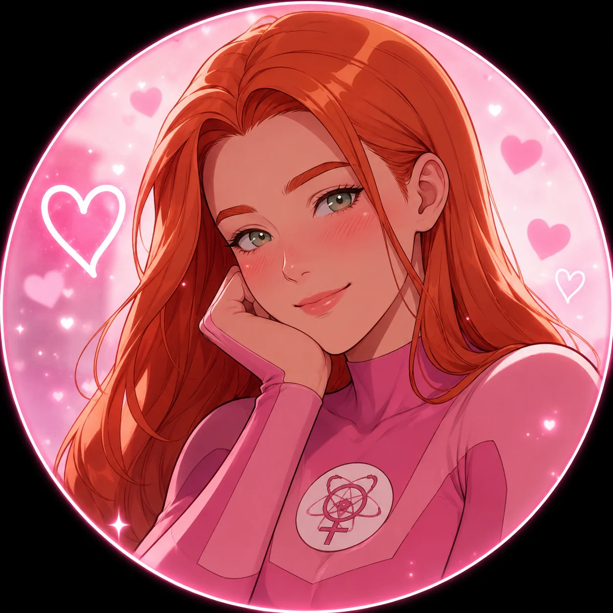Cute Atom Eve invincible pfp for couple matching with soft romantic vibes perfect for Discord pairs