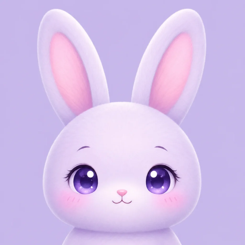 Kawaii animal pfp with soft lavender bunny styling for cute Instagram and TikTok icons
