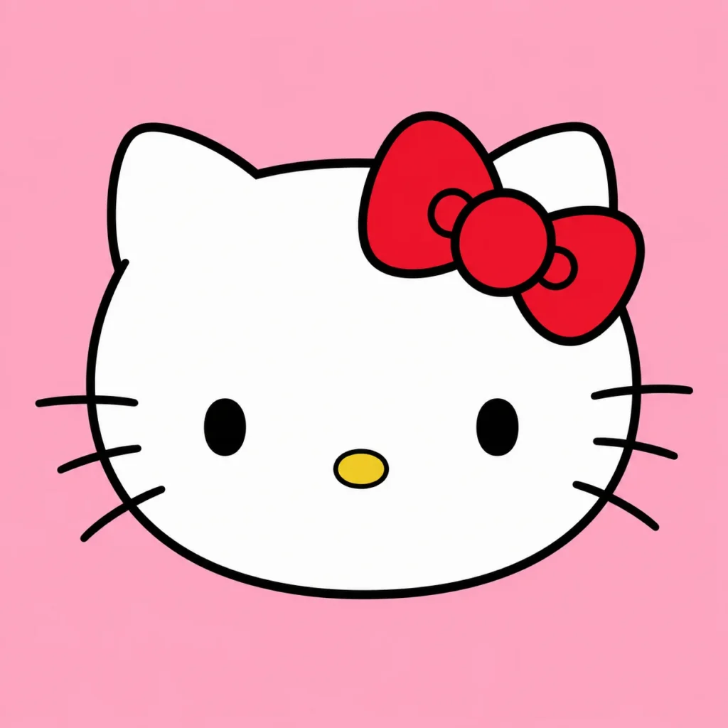 Sanrio kawaii pfp with Hello Kitty pink bow style for cute Discord and TikTok profiles