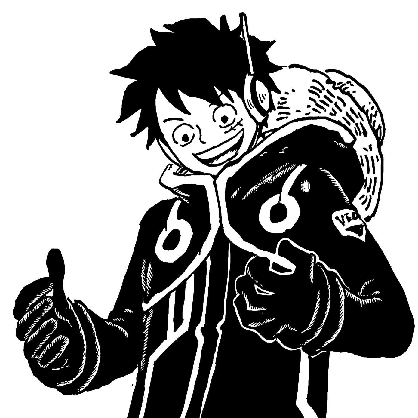 Cute luffy giving thumbs up pfp with sticker overlay style great for Instagram story highlights