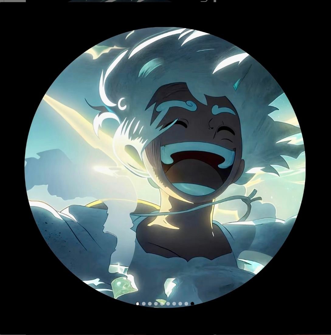 Discord ready luffy pfp circled icon with subtle gear energy edge suitable for server owners