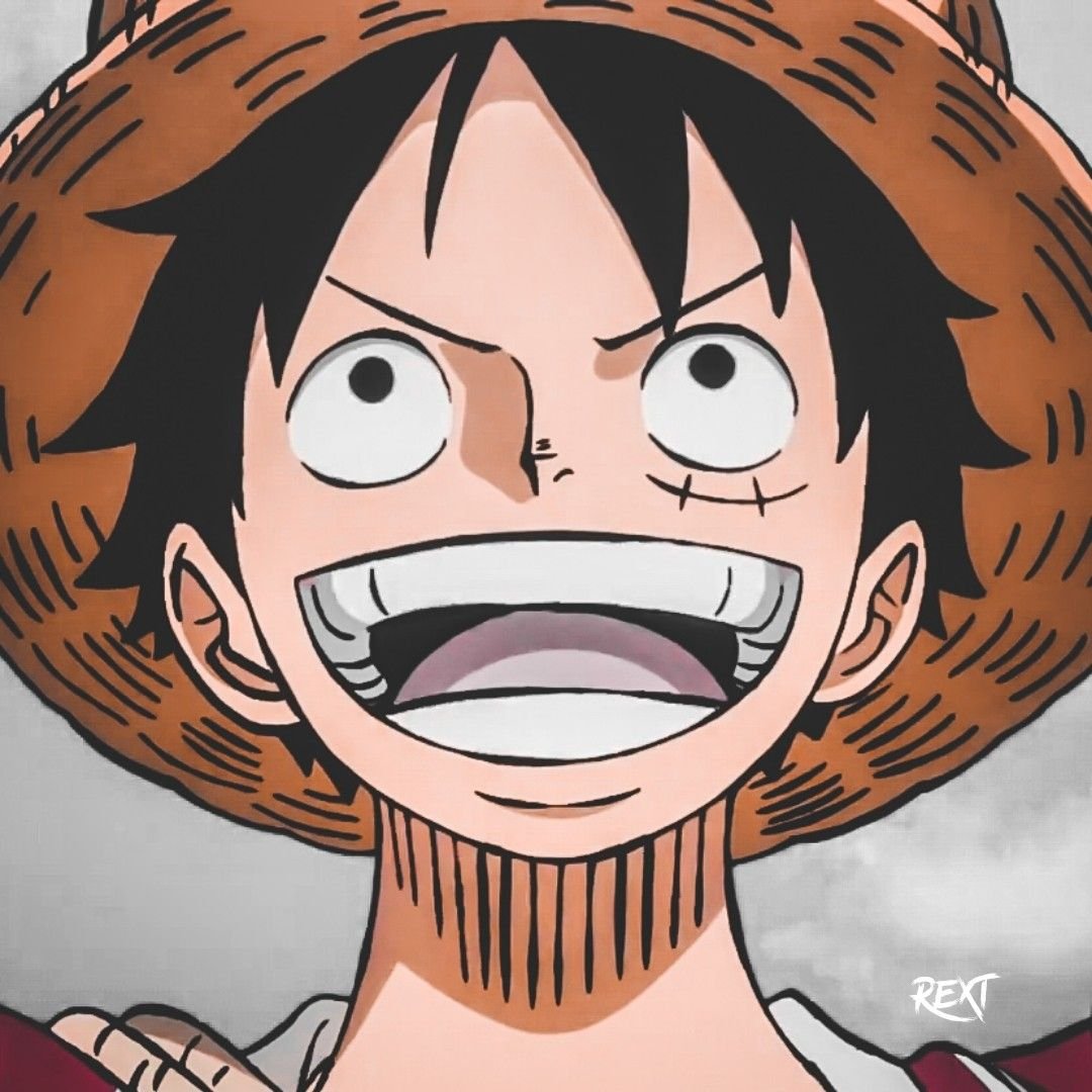 Discord ready luffy pfp with red vest grin and clean background suited for anime servers