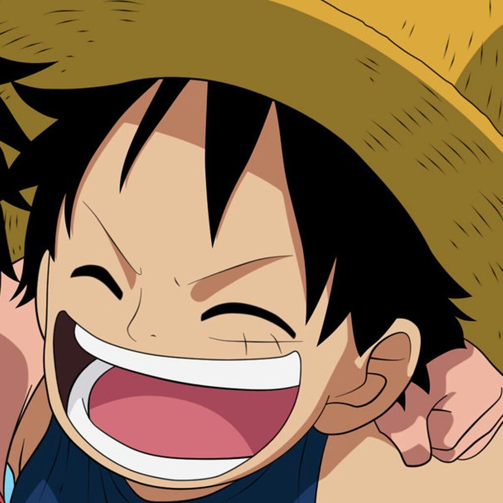 Goofy luffy pfp laughing with cartoon tears perfect for cheerful meme discord friend servers