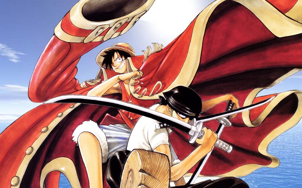 Matching luffy and zoro pfp three cuts green tones perfect for best friend pair profiles