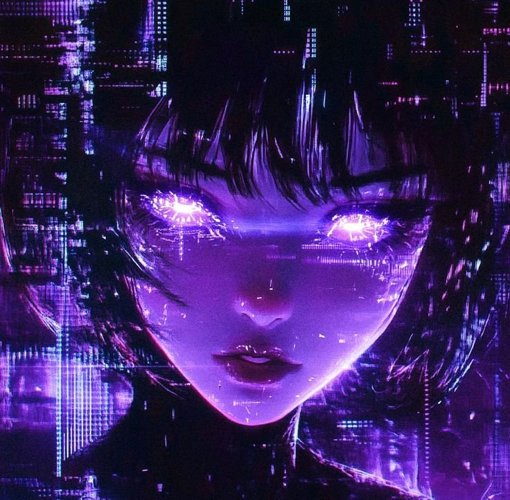 Modern purple avatar with glassmorphism effect for polished Discord and Instagram icons