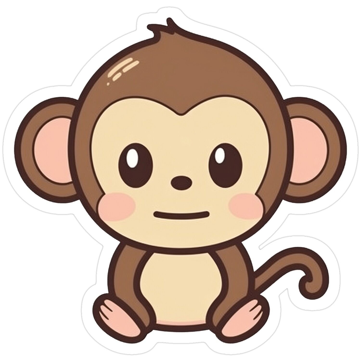 Cartoon monkey pfp in chibi style holding banana for cute Discord and TikTok profile pictures