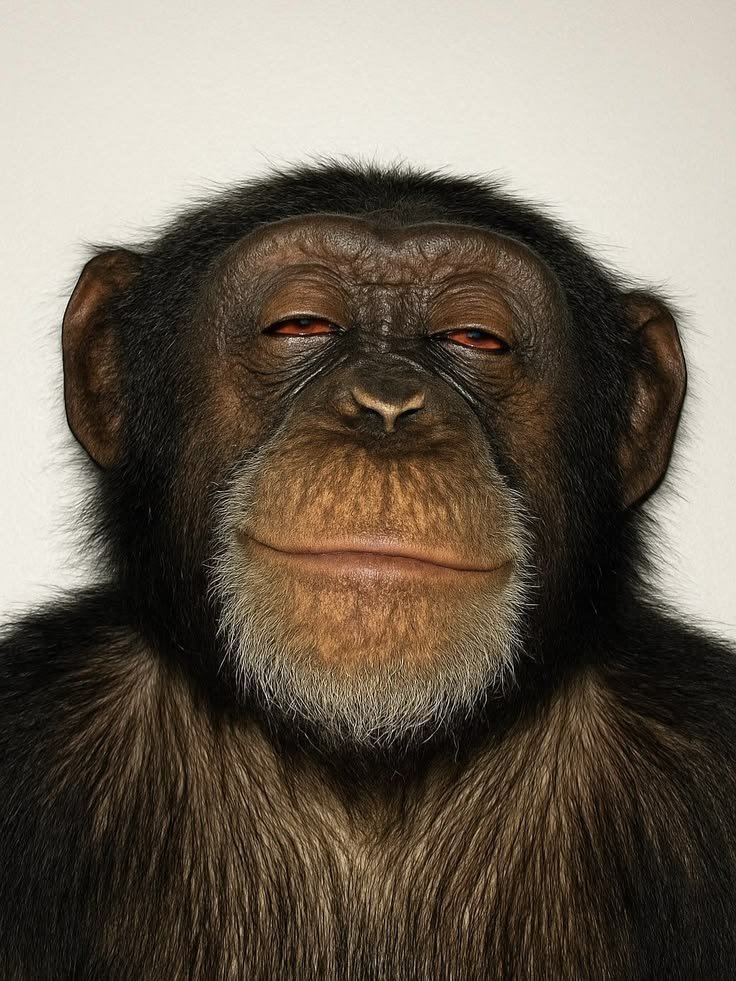 Cinematic monkey profile picture with side lighting for dark aesthetic Instagram and Discord avatars