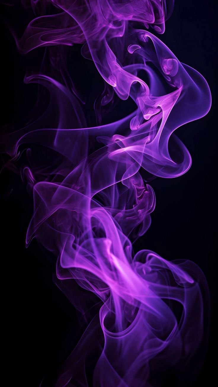 Moody purple pfp with black neon smoke effects for mysterious TikTok and Discord avatars