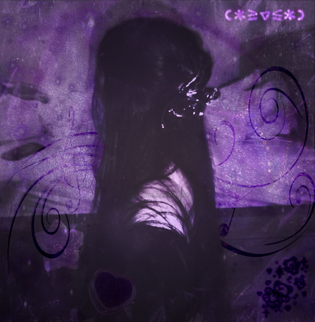 Non-anime purple profile picture with silhouette styling for modern aesthetic social profiles