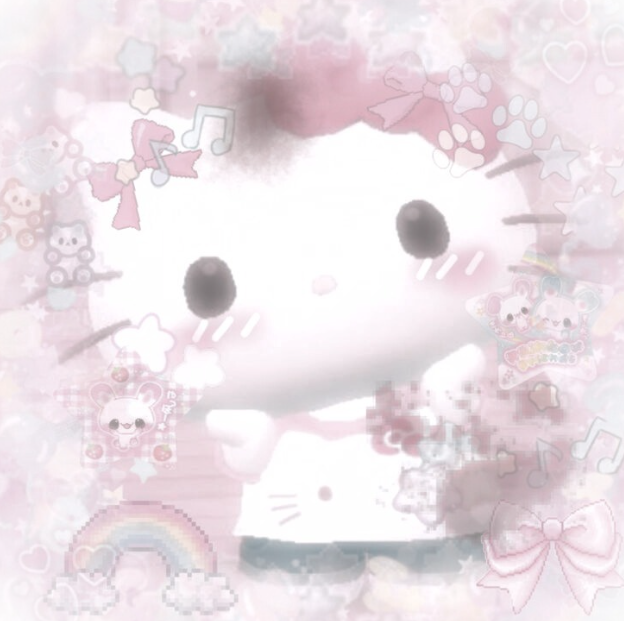 Kawaii pink pfp with bow character design and soft pastel tones, cute profile picture for Instagram and Discord