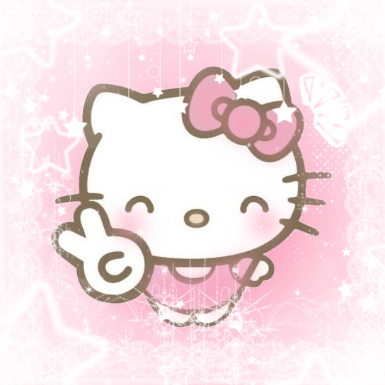 Minimal kawaii pink pfp icon with clean outline and simple shapes, aesthetic profile picture for gaming and chat apps