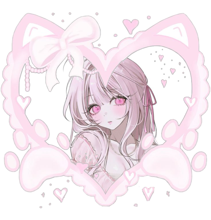 Pink pfp featuring kawaii plush character with heart decorations, sweet aesthetic profile picture for TikTok and Pinterest