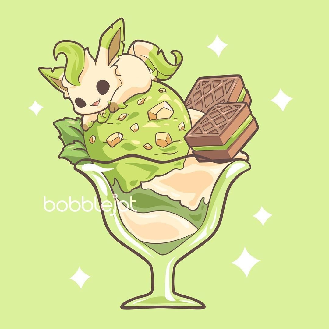 Aesthetic Pokemon pfp of Eevee in soft cream and beige tones with a dreamy pastel background for calm Instagram profiles
