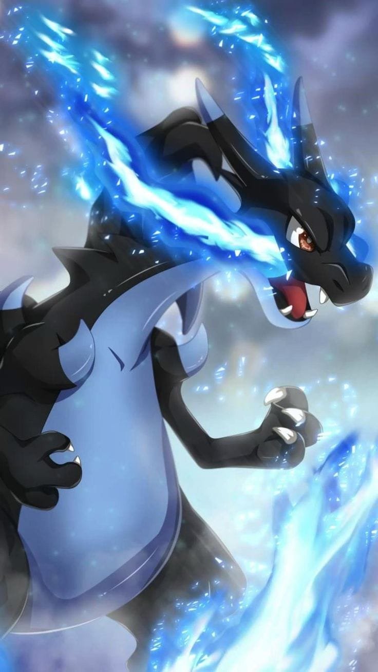 Shiny black Charizard Pokemon pfp with rare color variant and glowing wings for exclusive, high-status avatar pictures