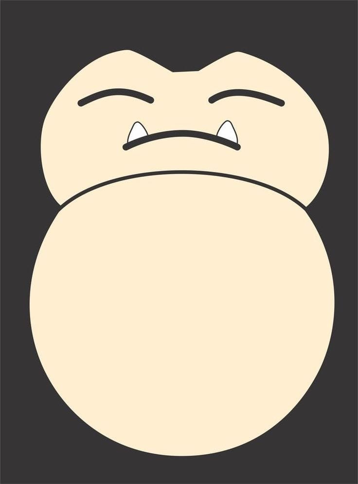 Snorlax Pokemon pfp with a simple rounded silhouette and calm expression for clean, recognizable Discord server icons
