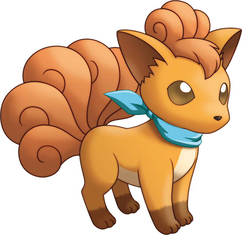 Y2K anime screenshot style Vulpix Pokemon pfp with grainy VHS filter and warm orange tones for retro nostalgic profiles