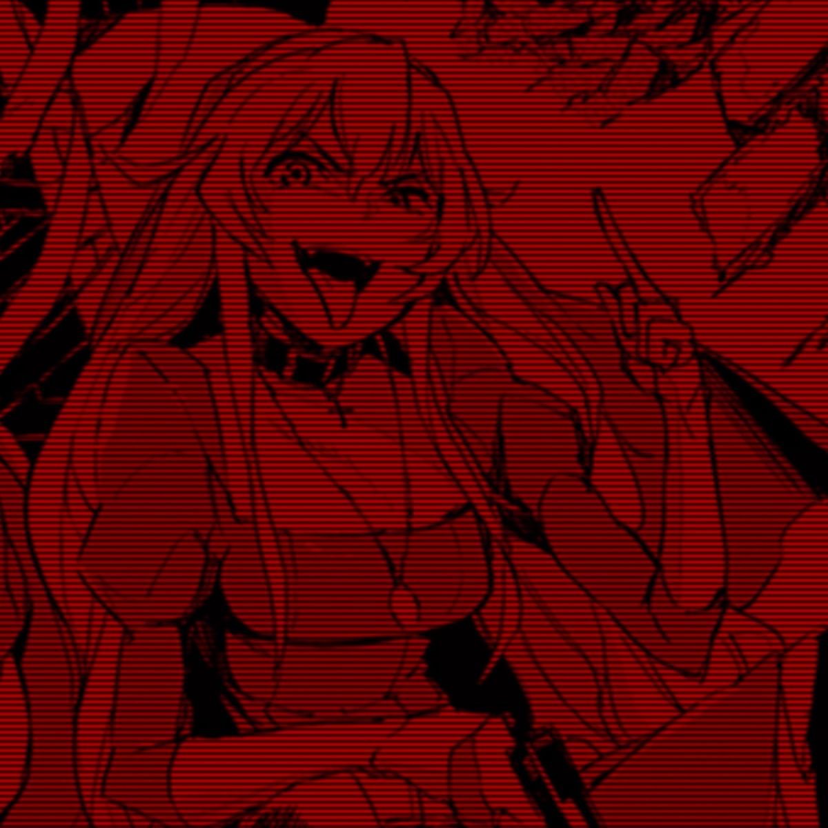 Red anime gaming pfp with scarlet controller and focused expression for gamer avatars