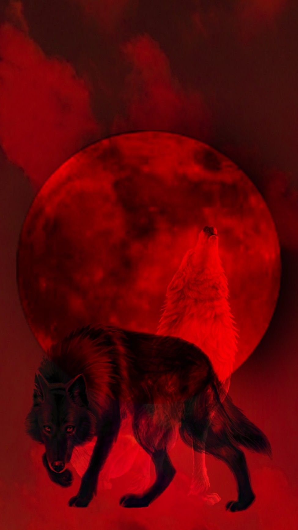 Red esports pfp with wolf logo icon for competitive gaming teams and Discord profiles