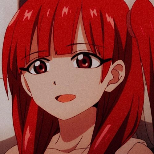 Clean aesthetic red pfp with glossy styling and soft highlights for polished social profiles