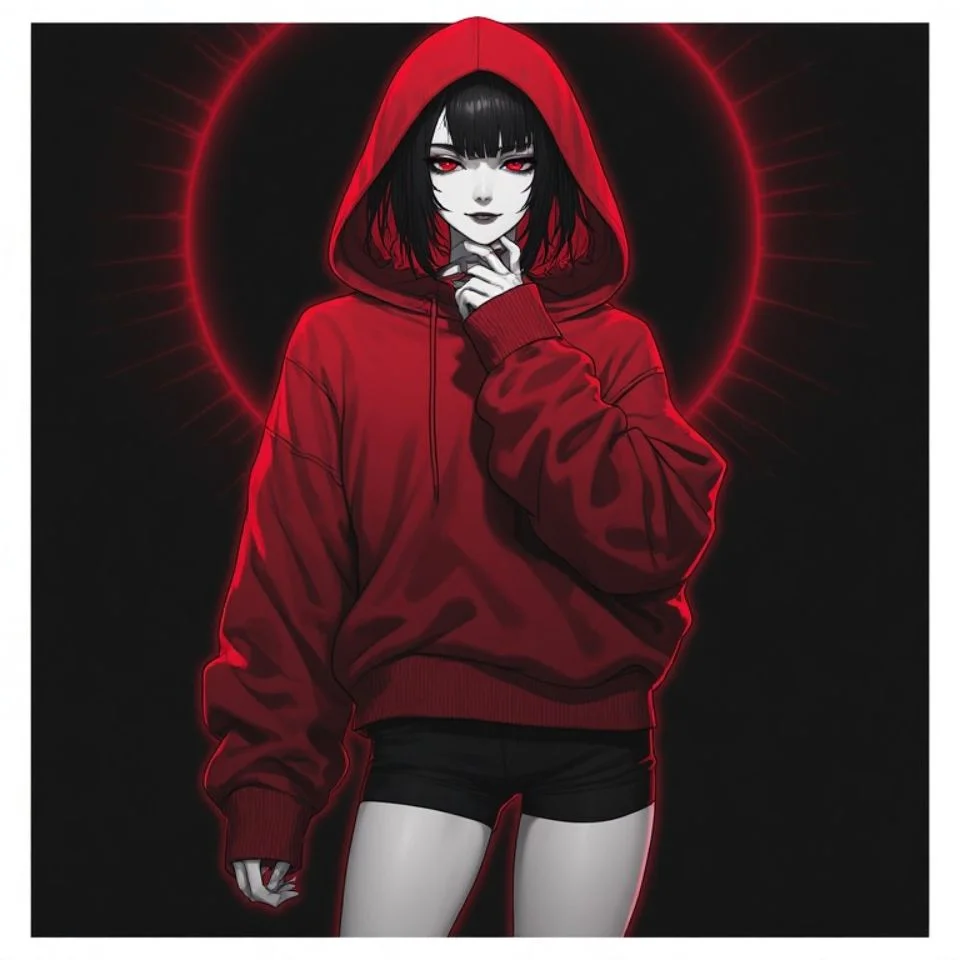 Soft red pfp with rainy window lighting and calm mood for aesthetic profile picture inspiration