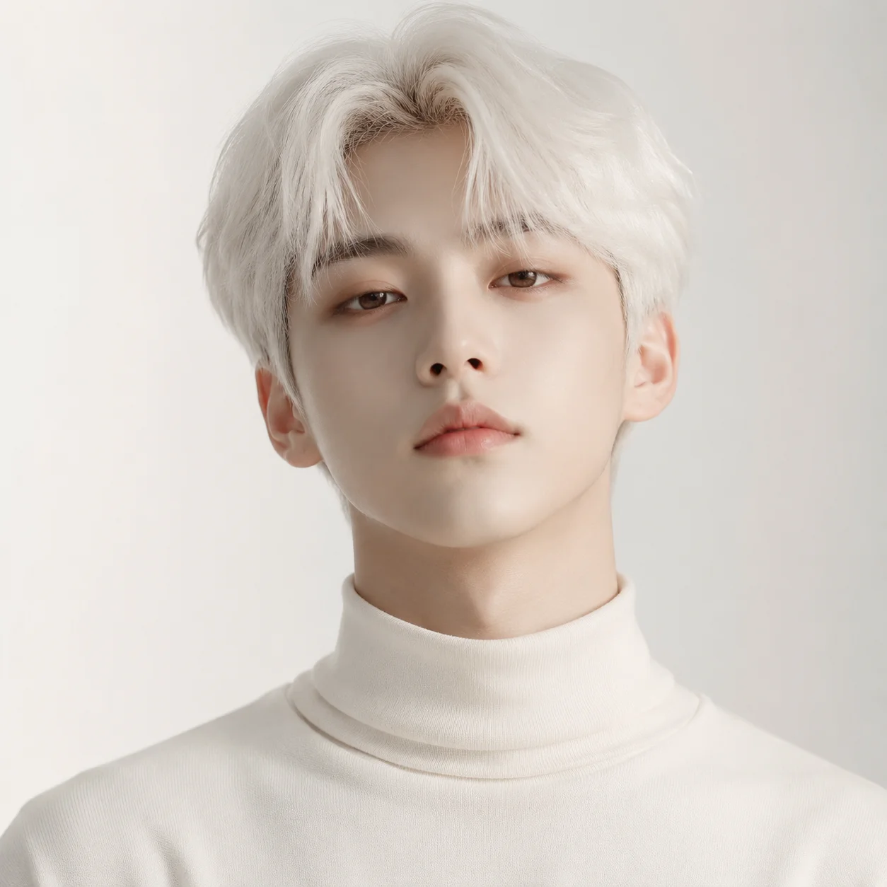Clean minimalist white pfp with soft shadows and centered portrait for Discord and Instagram profiles
