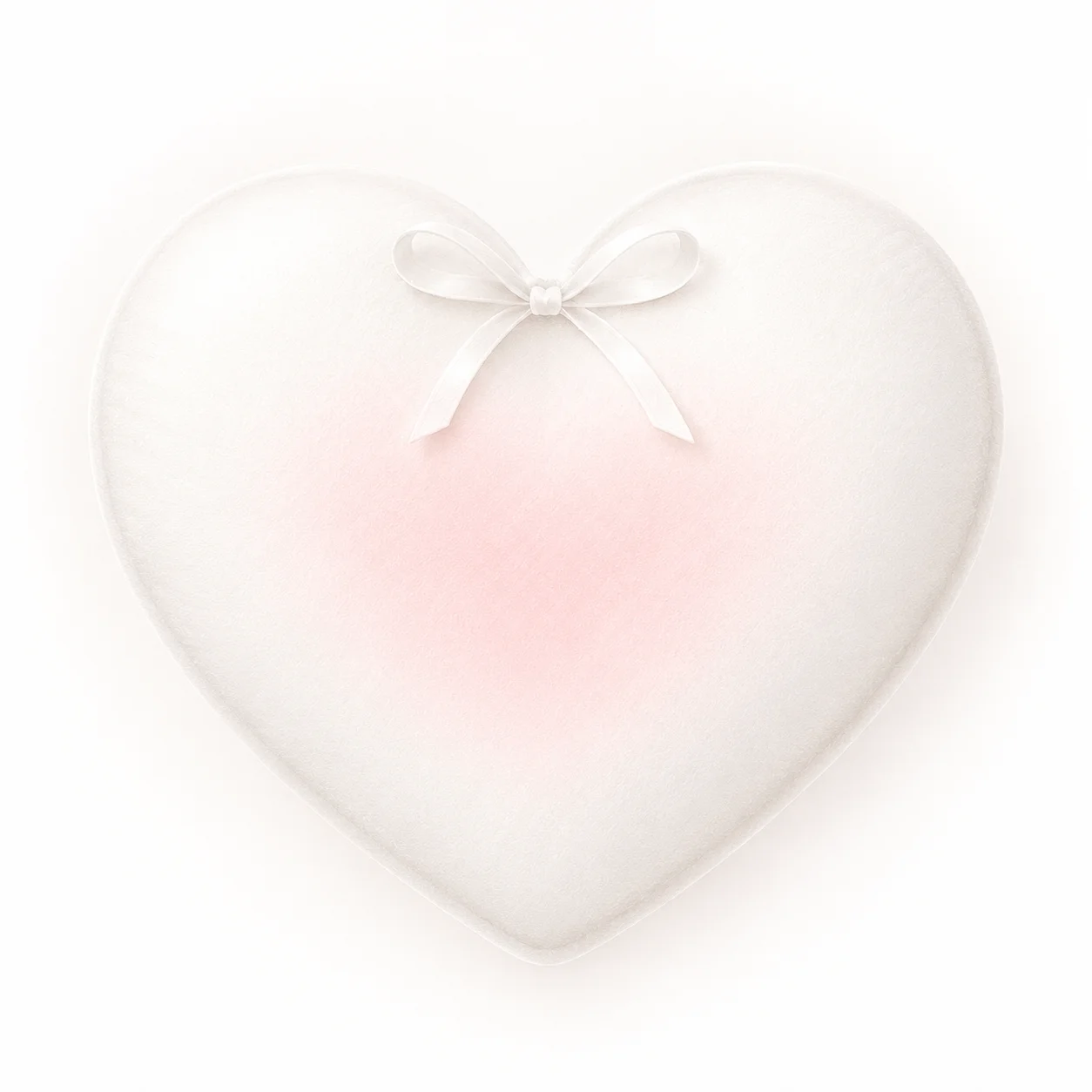 Cute white heart pfp icon with minimal design for TikTok, Discord, and soft aesthetic avatar use
