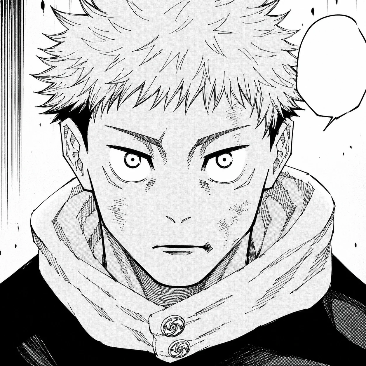 Original manga panel Yuji Itadori pfp with raw inked linework for authentic source-style avatar