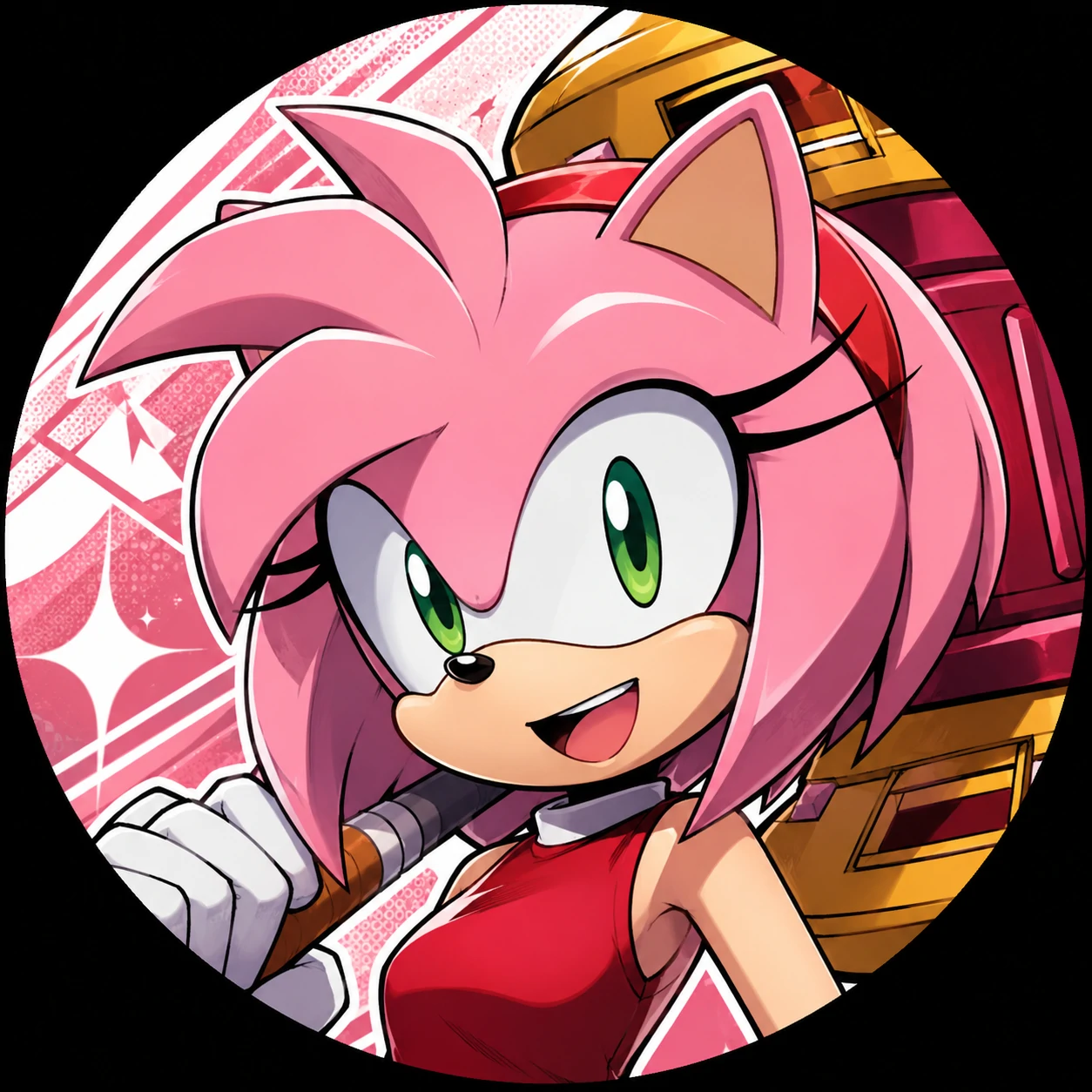Modern IDW style Amy Rose PFP icon.