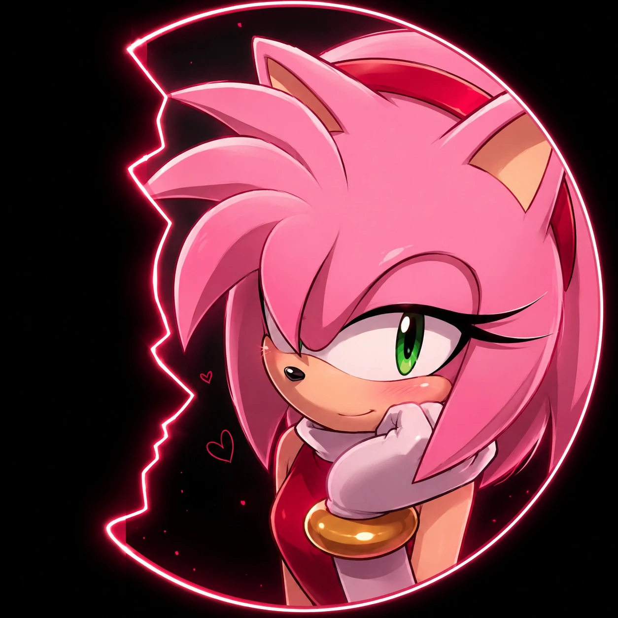 Amy Rose matching Shadow couple PFP icon set.