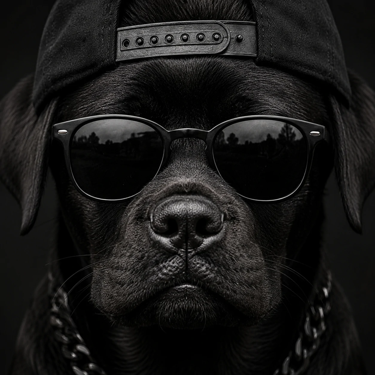 Boys dog swag icon with strong close-up face crop