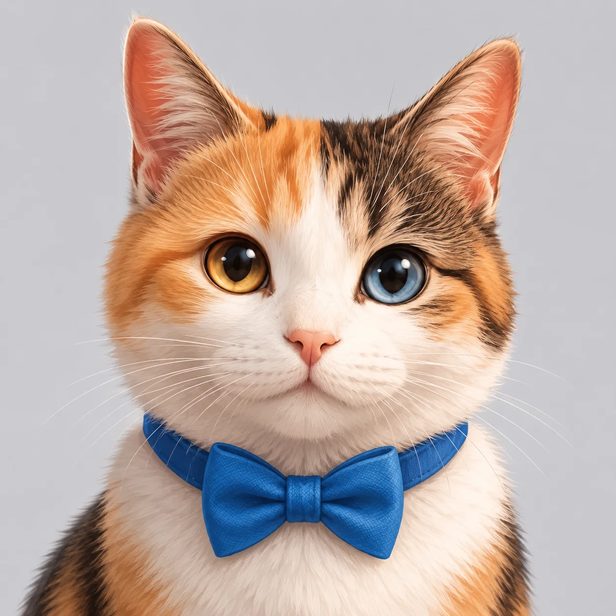 Cute blue-collar cat pfp perfect circle composition for wholesome Discord server avatars