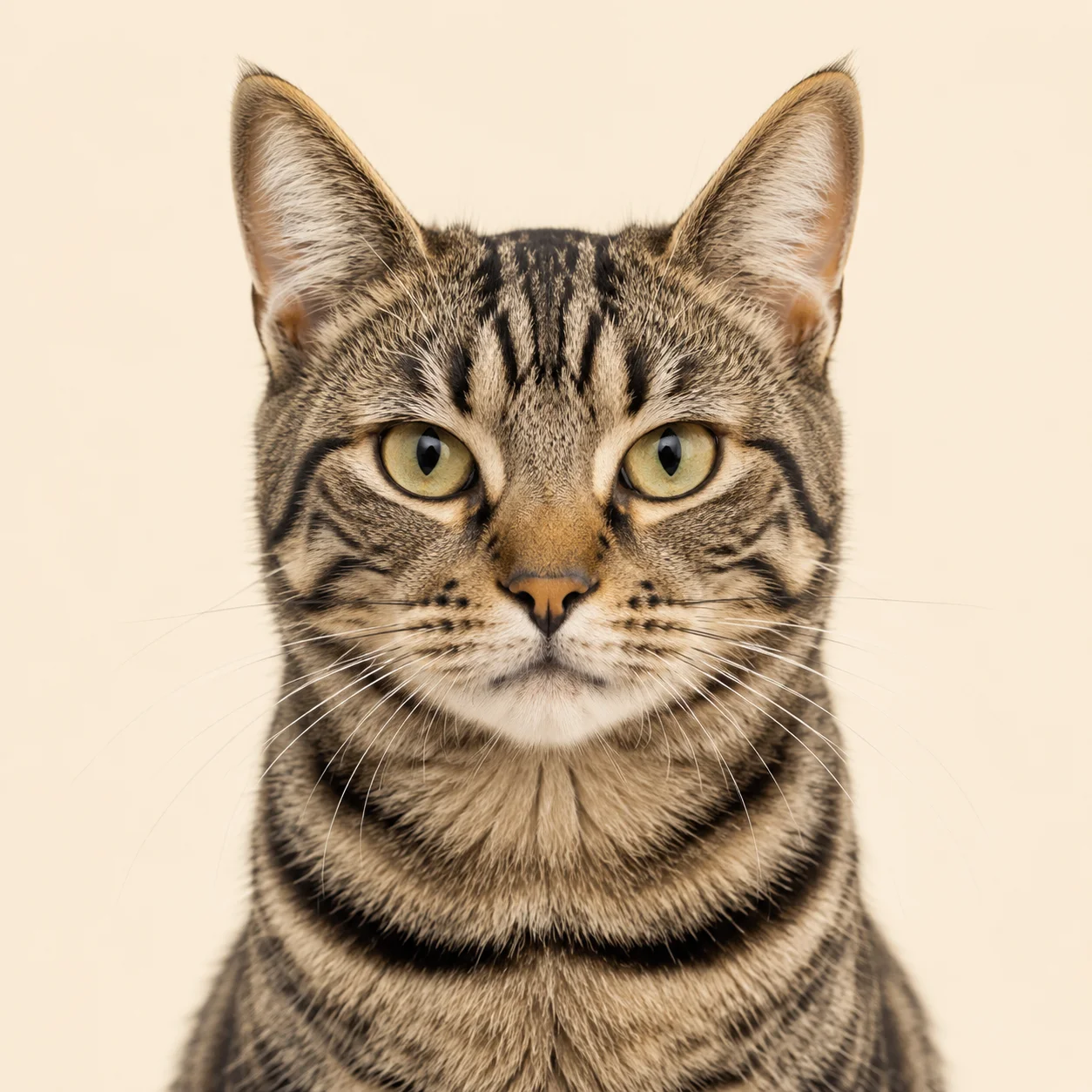 Centered tabby cat pfp with clean background for tiny avatar cropping on Discord profiles