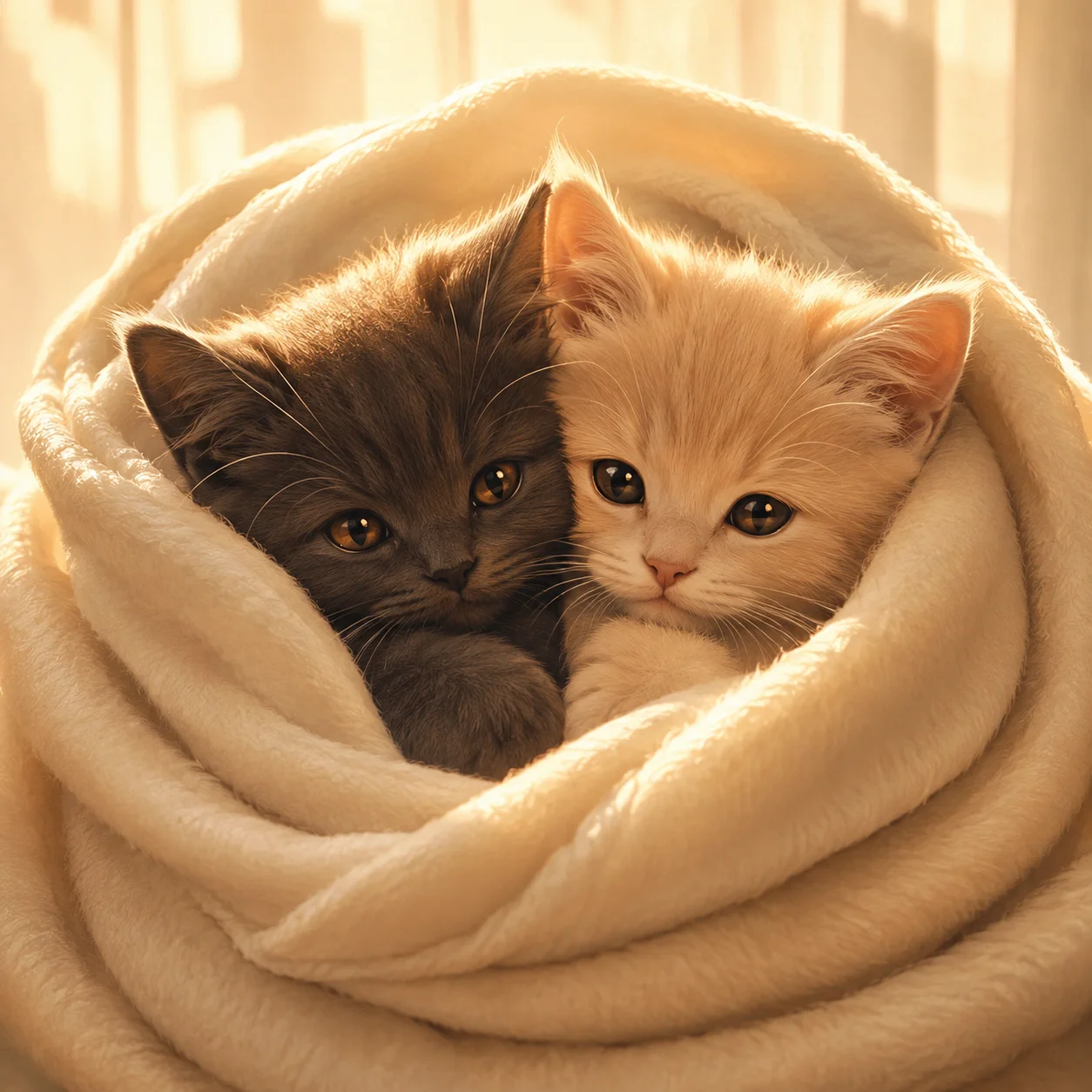 Cozy shared blanket matching cat pfp for ultimate cuddly duo profile picture set