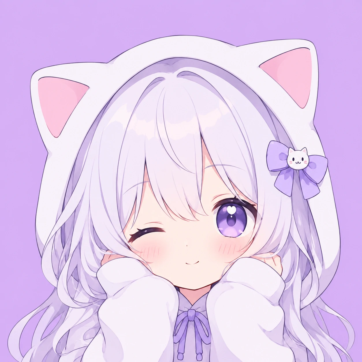 Cute Discord pfp with crisp pastel face crop and clean solid background